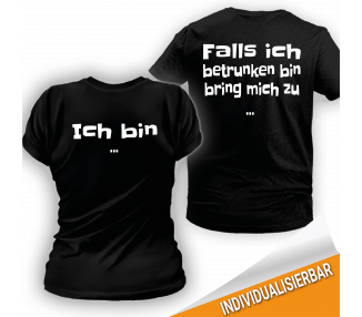 Paarshirt schwarz 2er-Set - Falls ich betrunken bin bring mich zu T-Shirts Paar-Shirts 30,00 €