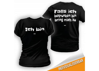 Paarshirt schwarz 2er-Set - Falls ich betrunken bin bring mich zu T-Shirts Paar-Shirts 30,00 €