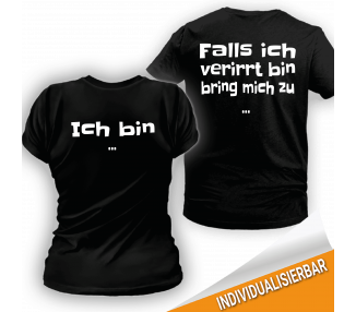 Paarshirt schwarz 2er-Set - Falls ich verirrt bin bring mich zu T-Shirt Paar-Shirts 30,00 €