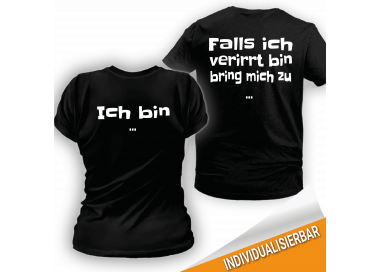 Paarshirt schwarz 2er-Set - Falls ich verirrt bin bring mich zu T-Shirt Paar-Shirts 30,00 €