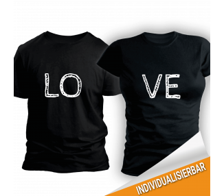 Paarshirt schwarz 2er-Set LOVE T-Shirt Paar-Shirts 30,00 €