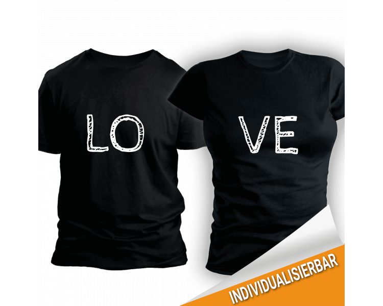 Paarshirt schwarz 2er-Set LOVE T-Shirt Paar-Shirts 30,00 €