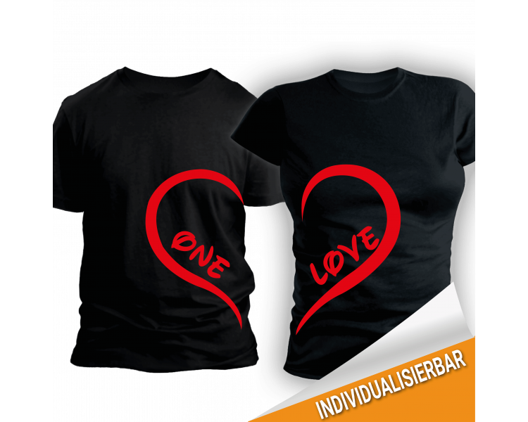 Paarshirt schwarz 2er-Set One LOVE T-Shirt Paar-Shirts 30,00 €