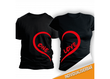 Paarshirt schwarz 2er-Set One LOVE T-Shirt Paar-Shirts 30,00 €