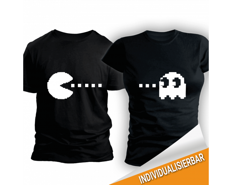 Paarshirt schwarz 2er-Set Pacman Retro Shirt Paar-Shirts 30,00 €