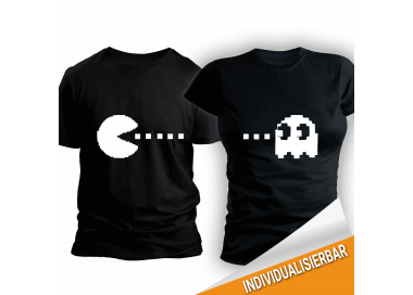 Paarshirt schwarz 2er-Set Pacman Retro Shirt Paar-Shirts 30,00 €