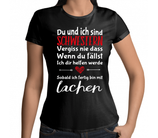 DU UND ICH SIND SCHWESTERN... T-Shirt Hoodie Party, Fun & Urlaub 18,90 €