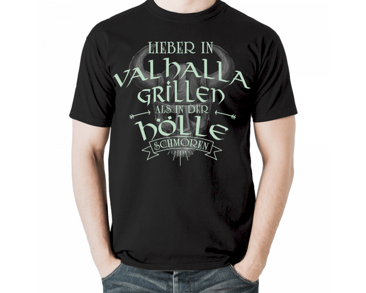 LIEBER GRILLEN IN VALHALLA! T-Shirt Hoodie Politik 18,90 €