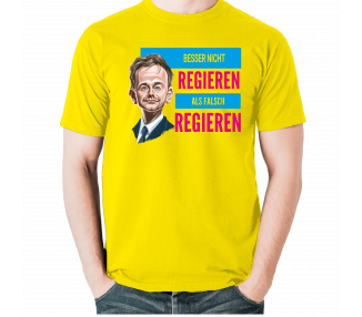 BESSER NICHT REGIEREN ALS FALSCH REGIEREN T-Shirt FDP Chef Lindner Cartoon Karikatur Politik 18,90 €