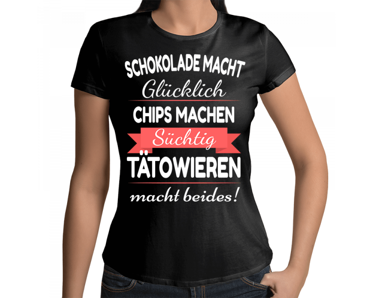 Tätowieren macht glücklich und Süchtig T-Shirt Hoodie Party, Fun & Urlaub 18,90 €
