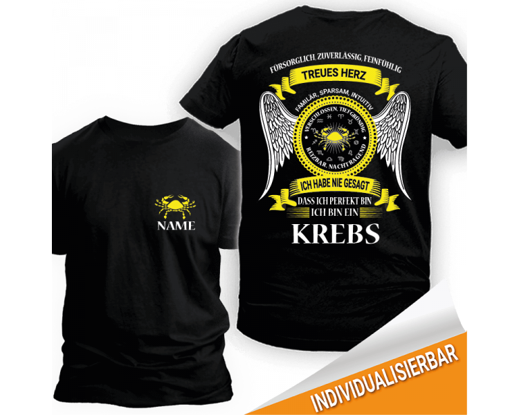 Sternzeichen Krebs personalisierbar T-Shirt Hoodie Geburtstag 18,90 €