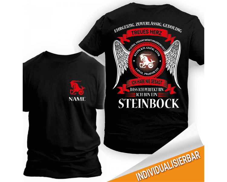 Sternzeichen Steinbock personalisierbar T-Shirt Hoodie Geburtstag 18,90 €
