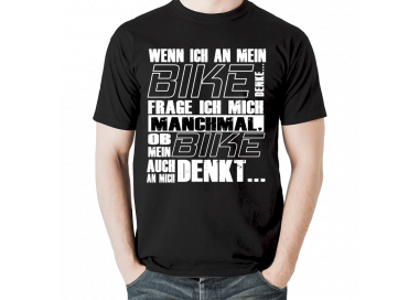 Denkt mein Bike an mich? T-Shirt Hoodie Cars & Bikes 18,90 €