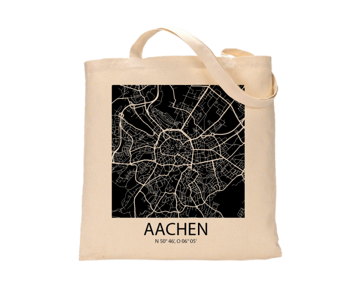 Jutebeutel nature \\"Aachen Sky Block negativ \\" Zubehör & Geschenke 9,99 €