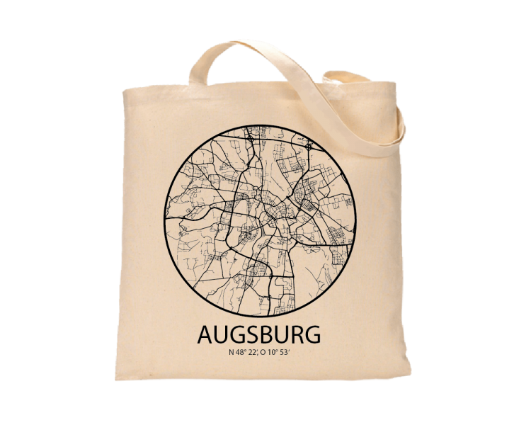 Jutebeutel nature \\"Augsburg Sky Eye Kontur\\" Zubehör & Geschenke 9,99 €
