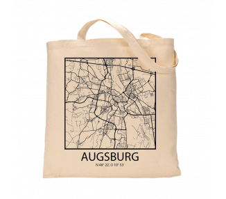 Jutebeutel nature \\"Augsburg Sky Block Kontur\\" Zubehör & Geschenke 9,99 €