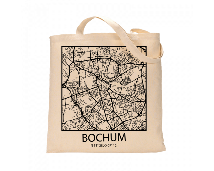 Jutebeutel nature \\"Bochum Sky Eye Block Kontur\\" Zubehör & Geschenke 9,99 €