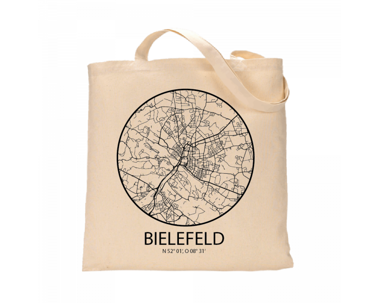 Jutebeutel nature \\"Bielefeld Sky Eye Kontur\\" Zubehör & Geschenke 9,99 €