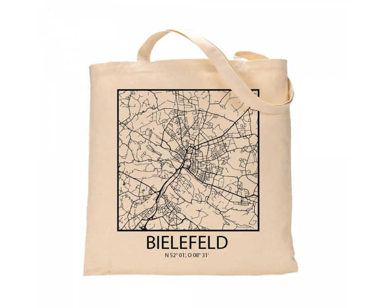 Jutebeutel nature \\"Bielefeld Sky Block mit Kontur\\" Zubehör & Geschenke 9,99 €