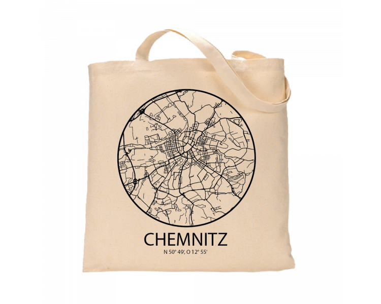 Jutebeutel nature \\"Chemnitz Sky Eye mit Kontur\\" Zubehör & Geschenke 9,99 €