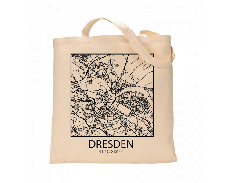 Jutebeutel nature \\"Dresden Sky Block mit Kontur\\" Zubehör & Geschenke 9,99 €