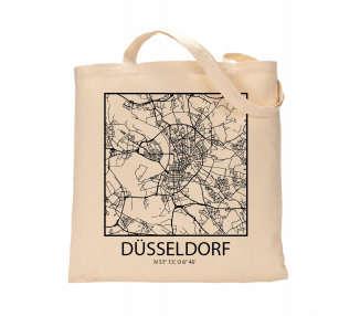 Jutebeutel nature \\"Düsseldorf Sky Block Kontur\\" Zubehör & Geschenke 9,99 €