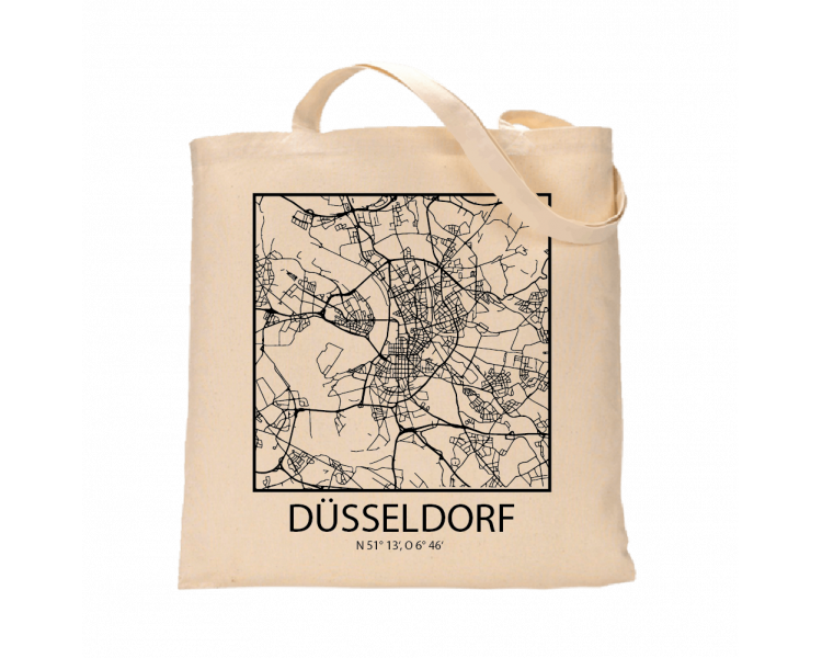 Jutebeutel nature \\"Düsseldorf Sky Block Kontur\\" Zubehör & Geschenke 9,99 €