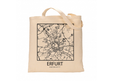 Jutebeutel nature \\"Erfurt Sky Block Kontur\\" Zubehör & Geschenke 9,99 €