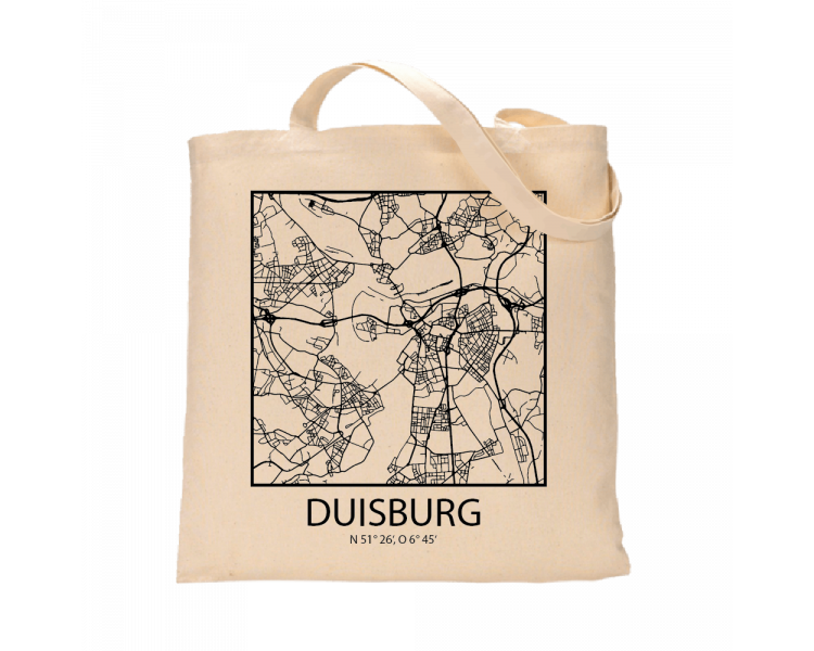 Jutebeutel nature \\"Duisburg Sky Block Kontur\\" Zubehör & Geschenke 9,99 €