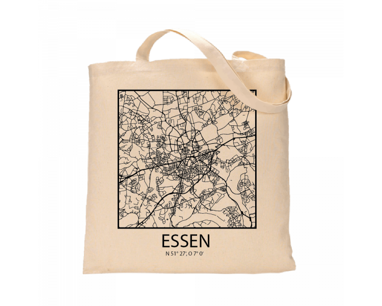 Jutebeutel nature \\"Essen Sky Block Kontur\\" Zubehör & Geschenke 9,99 €