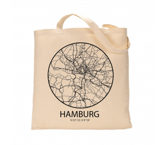 Jutebeutel nature \\"Hamburg Sky Eye Kontur\\" Zubehör & Geschenke 9,99 €