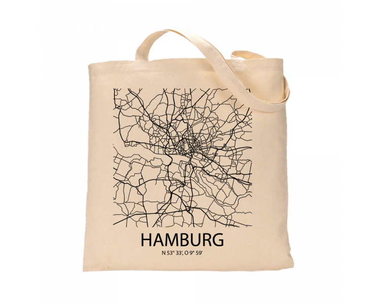 Jutebeutel nature \\"Hamburg Sky Block\\" Zubehör & Geschenke 9,99 €
