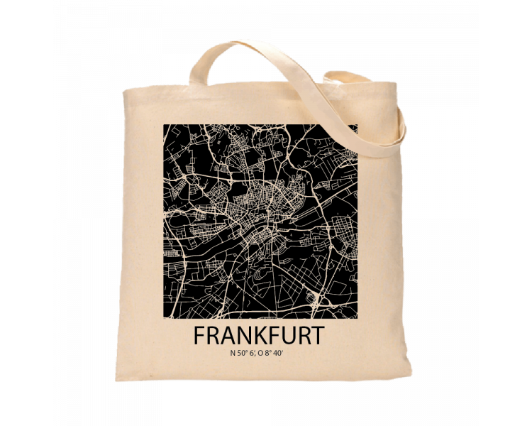 Jutebeutel nature \\"Frankfurt Sky Block negativ\\" Zubehör & Geschenke 9,99 €