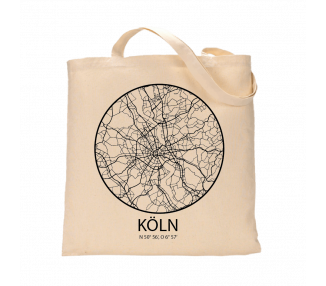 Jutebeutel nature \\"Köln Sky Eye Kontur\\" Zubehör & Geschenke 9,99 €