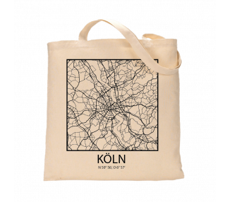 Jutebeutel nature \\"Köln Sky Block Kontur\\" Zubehör & Geschenke 9,99 €