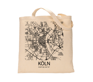 Jutebeutel nature \\"Köln Sky Block\\" Zubehör & Geschenke 9,99 €