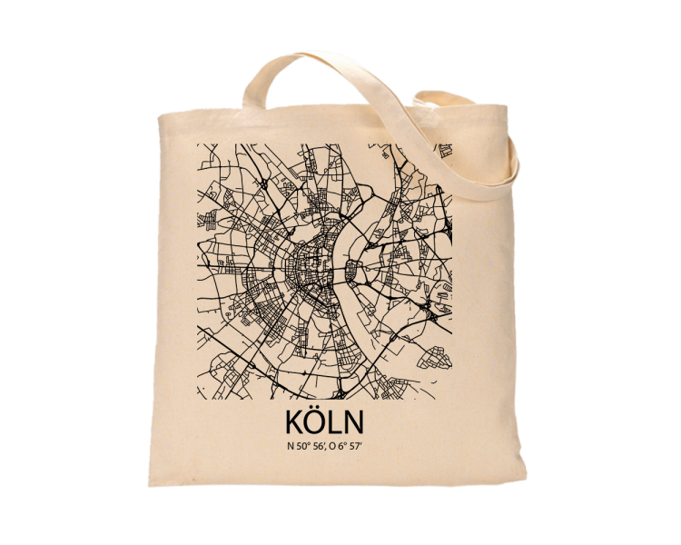 Jutebeutel nature \\"Köln Sky Block\\" Zubehör & Geschenke 9,99 €
