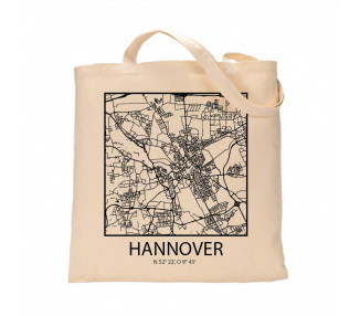 Jutebeutel nature \\"Hannover Sky Block Kontur\\" Zubehör & Geschenke 9,99 €