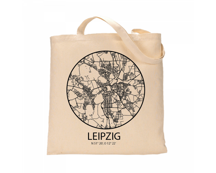 Jutebeutel nature \\"Leipzig Sky Eye Kontur\\" Zubehör & Geschenke 9,99 €