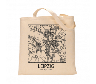 Jutebeutel nature \\"Leipzig Sky Block Kontur\\" Zubehör & Geschenke 9,99 €