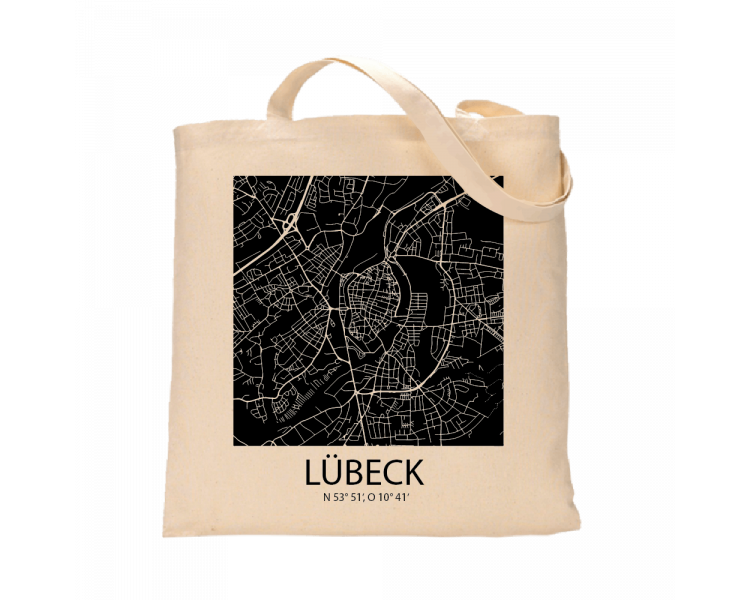 Jutebeutel nature \\"Lübeck Sky Block negativ\\" Zubehör & Geschenke 9,99 €