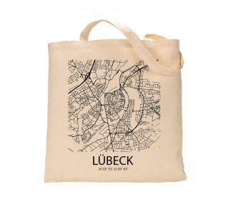 Jutebeutel nature \\"Lübeck Sky Block\\" Zubehör & Geschenke 9,99 €