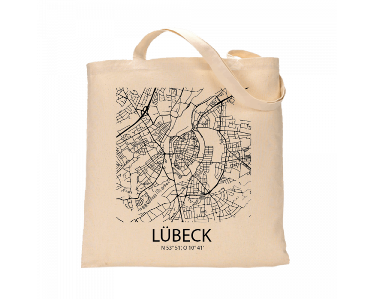 Jutebeutel nature \\"Lübeck Sky Block\\" Zubehör & Geschenke 9,99 €