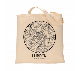 Jutebeutel nature \\"Lübeck Sky Eye Kontur\\" Zubehör & Geschenke 9,99 €