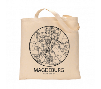 Jutebeutel nature \\"Magdeburg Sky Eye Kontur\\" Zubehör & Geschenke 9,99 €