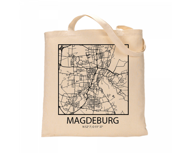 Jutebeutel nature \\"Magdeburg Sky Block Kontur\\" Zubehör & Geschenke 9,99 €