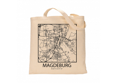 Jutebeutel nature \\"Magdeburg Sky Block Kontur\\" Zubehör & Geschenke 9,99 €