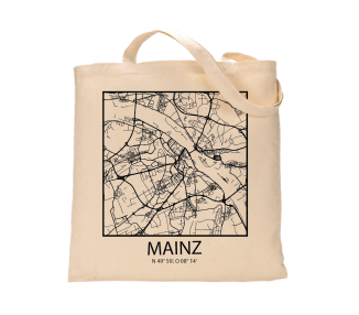 Jutebeutel nature \\"Mainz Sky Block Kontur\\" Zubehör & Geschenke 9,99 €