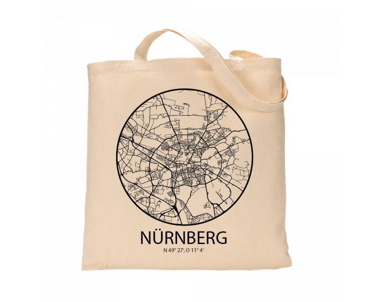 Jutebeutel nature \\"Nürnberg Sky Eye Kontur\\" Zubehör & Geschenke 9,99 €