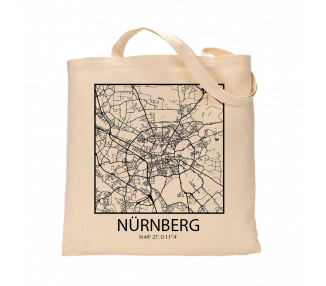 Jutebeutel nature \\"Nürnberg Sky Block Kontur\\" Zubehör & Geschenke 9,99 €